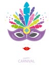 Colorful and abstract carnival card