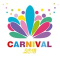 Colorful and abstract carnival card