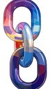 Colorful Abstract Chain Link Connection Concept Royalty Free Stock Photo