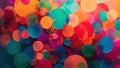 Colorful abstract circles background with vibrant overlapping floating bubbles or bokeh effect Royalty Free Stock Photo