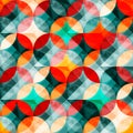 Colorful abstract circles seamless pattern illustration Royalty Free Stock Photo
