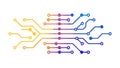 Colorful Abstract Circuit Board Pattern, Digital Network Design, vector design Generative AI Royalty Free Stock Photo