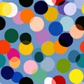 Colorful Abstract Circular Patterns on Light Blue Background Royalty Free Stock Photo