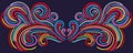 Colorful abstract curly element for design, swirl, curl. Royalty Free Stock Photo