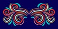 Colorful abstract curly element for design, swirl, curl. Royalty Free Stock Photo