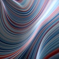 Colorful abstract design using a combination of blue, red and white stripes. 3d rendering digital illustration Royalty Free Stock Photo