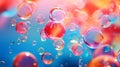 Colorful Abstract Desktop Wallpaper with Flying Bubbles AI Generated