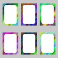 Colorful abstract digital art brochure frame set Royalty Free Stock Photo