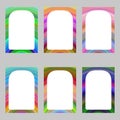 Colorful abstract digital art brochure frame set Royalty Free Stock Photo