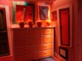 Colorful abstract doors and pumpkins during the Halloween period.