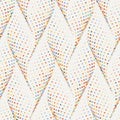 Abstract dotted wave stylish texture. Vector seamless geometric pattern