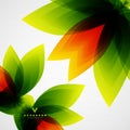 Colorful abstract flowers template