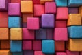 Colorful Abstract Geometric Block Pattern for Modern Design Projects Generative AI Royalty Free Stock Photo