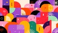 Colorful abstract geometric design with vibrant shapes and patterns Royalty Free Stock Photo
