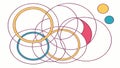 Colorful Abstract Geometric Pattern, Interwoven Lines, vector design Generative AI Royalty Free Stock Photo