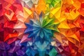 Colorful Abstract Geometric Pattern Made of Folded Paper Royalty Free Stock Photo