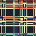 Colorful Abstract Geometric Pattern with Overlapping Rectangles and Lines. Royalty Free Stock Photo