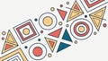 Colorful Abstract Geometric Shapes Pattern Vector Design, vector design Generative AI Royalty Free Stock Photo