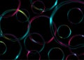 Colorful abstract glossy glowing rings background Royalty Free Stock Photo