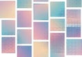 Colorful abstract gradient panels with halftone dot patterns background Royalty Free Stock Photo