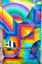 Colorful abstract graffiti art