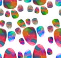 Colorful abstract graphic beautiful paint like a child Easter eggs pattern watercolor