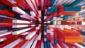 A colorful abstract image of a bunch of cubes in different colors, AI Royalty Free Stock Photo