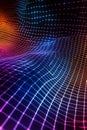 A colorful, abstract image of a wave with a grid pattern Royalty Free Stock Photo