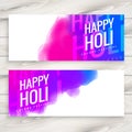 Colorful abstract indian festival of holi banners