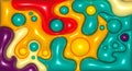 colorful abstract inflate balloon .