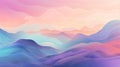 Colorful Abstract Landscape With Waves And Colorful Clouds