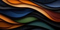 Colorful abstract layers of fabric creating a dynamic wave pattern Royalty Free Stock Photo