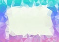 Colorful Abstract Low Poly Geometric Crystals Triangular Frame Background Vector Illustration