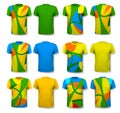 Colorful abstract male t-shirts. Design template.