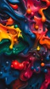 Colorful abstract melted crayons illustration background ai generated Royalty Free Stock Photo