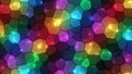 Colorful abstract mosaic pattern with glowing hexagonal cells Royalty Free Stock Photo