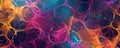 Colorful abstract neural network visualization Royalty Free Stock Photo
