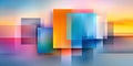 Colorful Abstract Overlapping Rectangles with Gradient Background in Modern Digital Art
