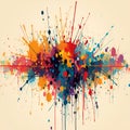 Colorful Abstract Paint Splash Explosion on Light Background Royalty Free Stock Photo