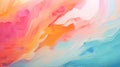 Colorful Abstract Painting With Fluid Washes Of Color