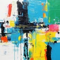 Colorful Abstract Painting Inspired By Folk Art And Gerhard Richter