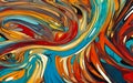 colorful abstract painting with many different colors, an abstract painting, psychedelic fractalism background