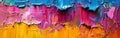 Colorful Abstract Painting Texture with Oil Brushstrokes and Dripping Colors on Canvas