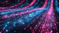 Colorful Abstract Particle Stream, Generative AI Royalty Free Stock Photo