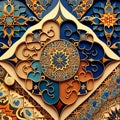 Colorful abstract patterns, stained glass. Ramadan as a time of fasting and prayer for Muslims Royalty Free Stock Photo