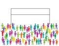 Colorful people pictograms Royalty Free Stock Photo