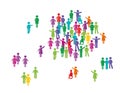 Colorful people pictograms Royalty Free Stock Photo