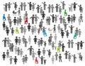 Colorful people pictograms Royalty Free Stock Photo