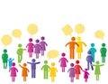 Colorful people pictograms Royalty Free Stock Photo