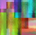 Colorful abstract picture on a texturized background